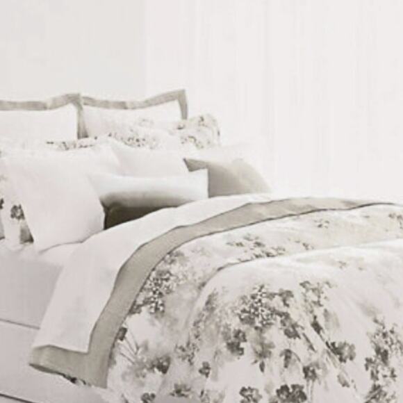 Ralph Lauren Cotton Duvet Cover Set King Flora - Picture 1 of 10